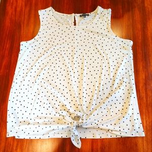 Adrianna Papell Polka Dot Tank Top